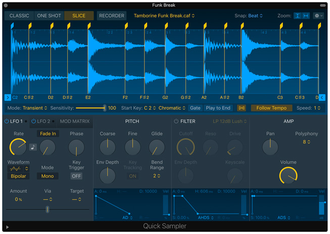 Quick Sampler makes it easy for artists to instantly turn any sound into a musical instrument.