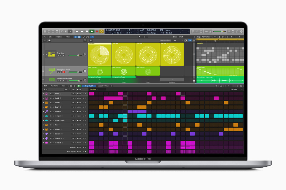 Step Sequencer, a new editor in Logic, is designed to make it easy to build original and creative beats.