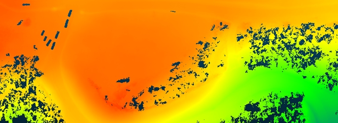 Digital Terrain Model (DTM) generated from RTL-400 point cloud.