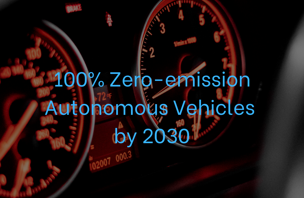 California is All set for 100% Zero-emission Autonomous Vehicles by 2030