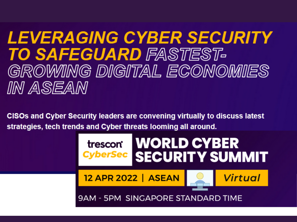12th Global Edition of World Cyber Security Summit (ASEAN) to Get Underway on 12 April 2022