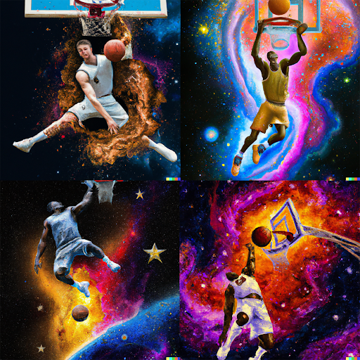 NBA basketball DALL-E 2