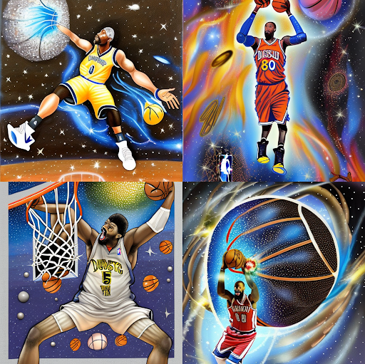 NBA basketball dunking Stable Diffusion 1.5