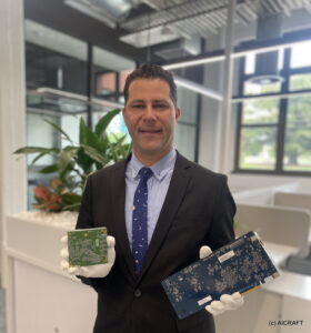 Dr Tony Scoleri with electronics