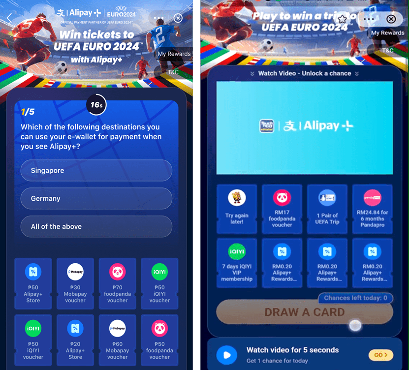 UEFA Euro 2024's Official Payment Partner Alipay+ Sets New Benchmarks in Gamified Fan Experience Management